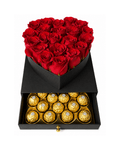 Heart Rose Box with 24 Ferrero Rocher - Landen’s Flowers