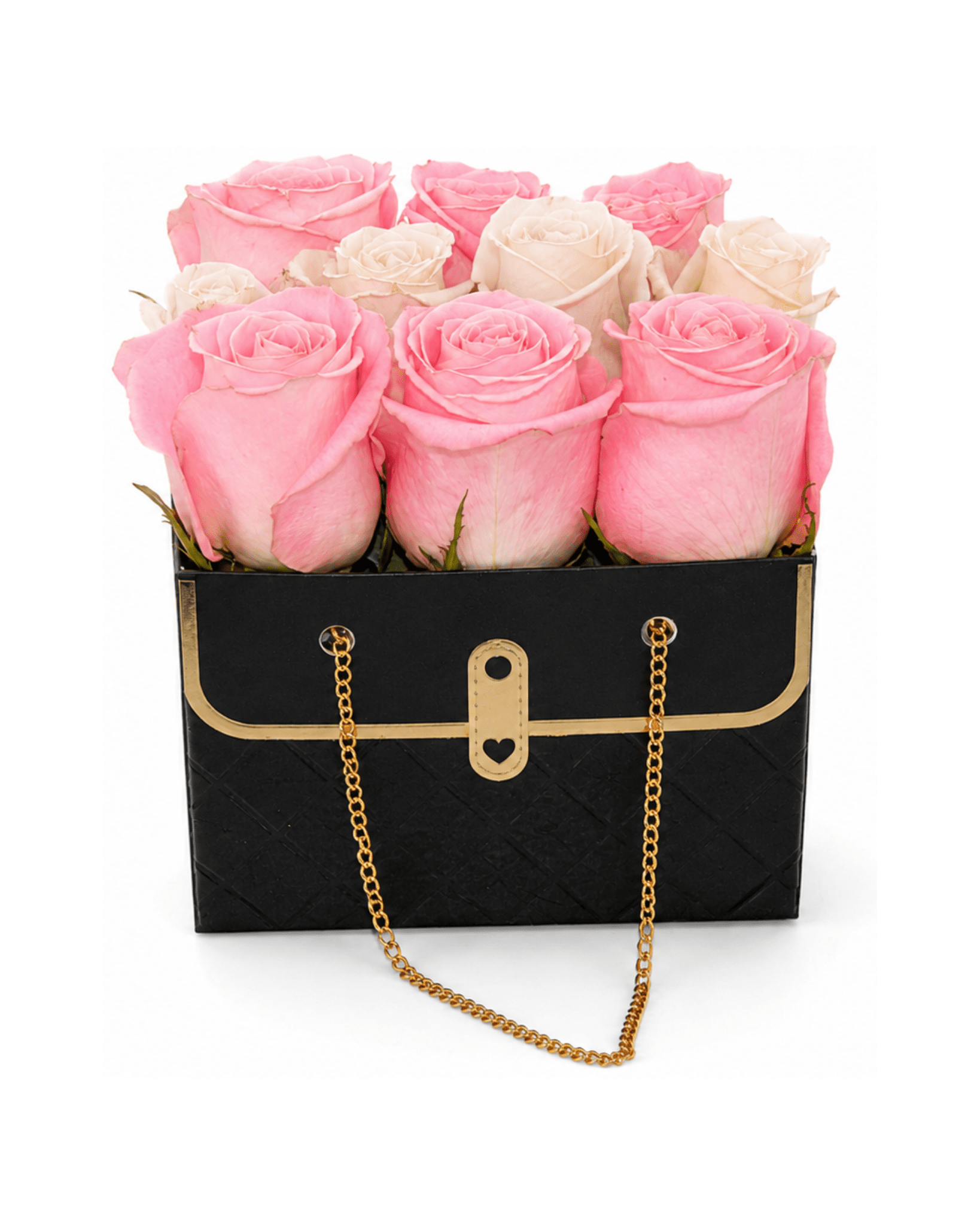 Pink Rose Luxury Purse Gift Box - Landen’s Flowers