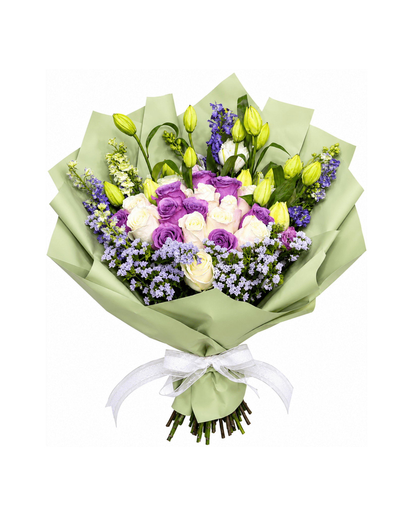 Purple Rose & Tulip Spring Bouquet - Landen’s Flowers