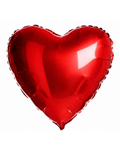 Red heart-shaped balloon on a white background