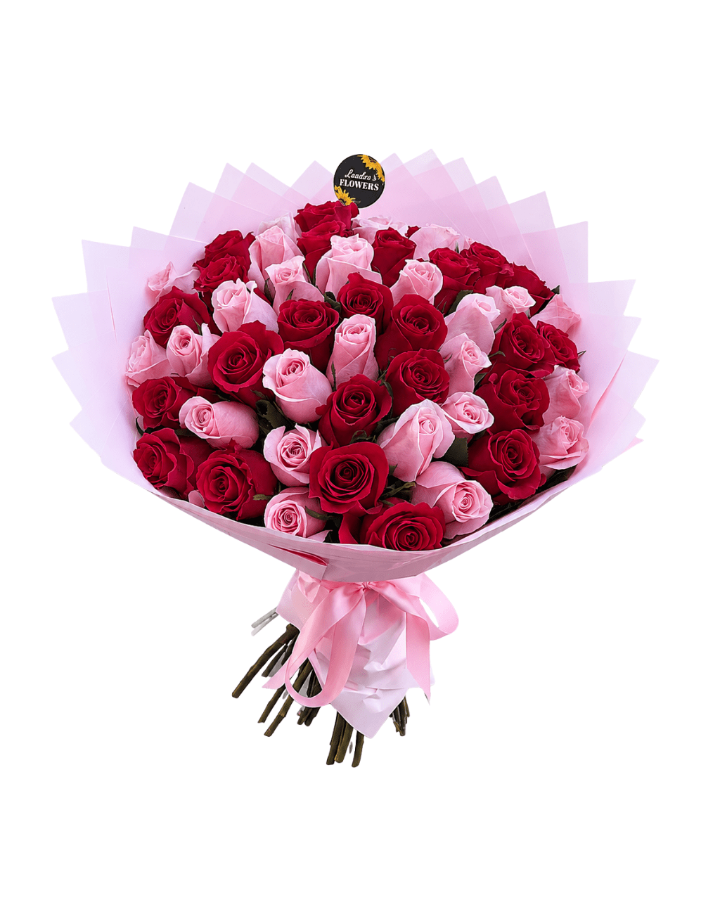 Red and Pink Rose Luxury Bouquet - Landen’s Flowers