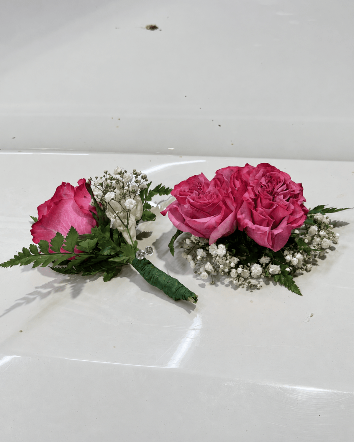 Rose Corsage and Boutonniere Set - Landen’s Flowers