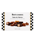 Box of See's Candies Nuts & Chews on a white background