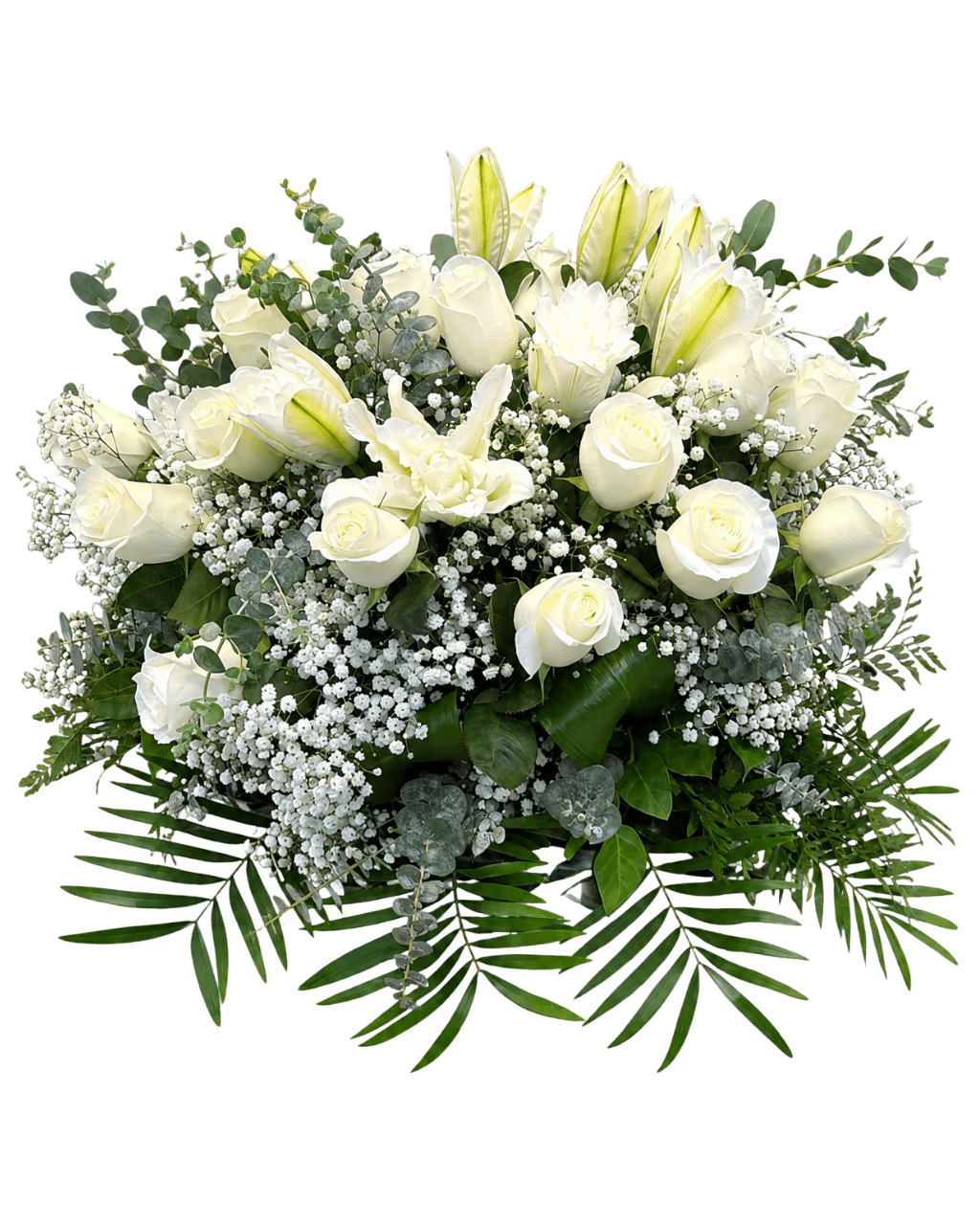 White Rose Sympathy Arrangement - Landen’s Flowers