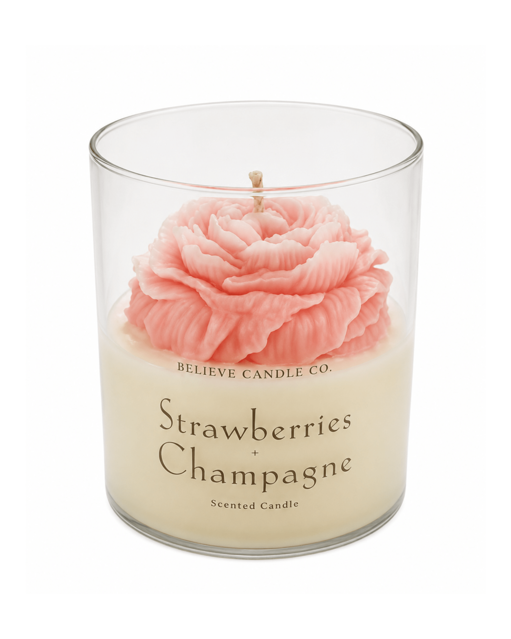Strawberries Champagne Scented Candle - Believe Candle Co. - Landen’s Flowers